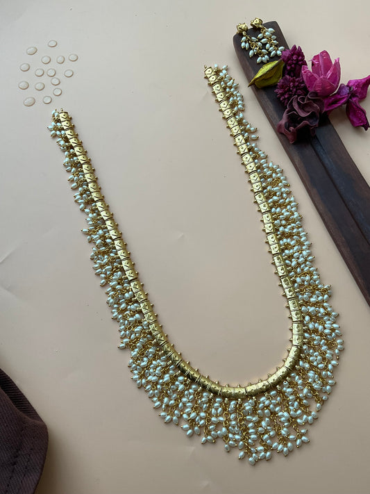 Rice pearls layered long harm
