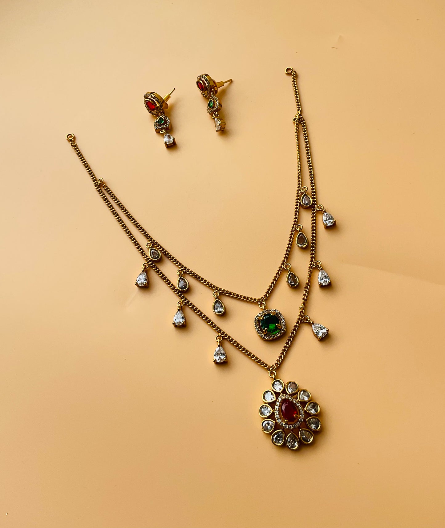 Double Layered Moissanite Chain-set