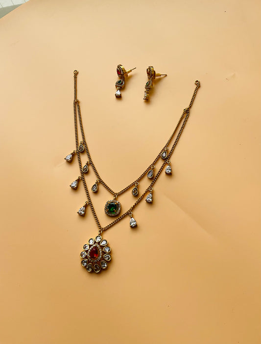 Double Layered Moissanite Chain-set