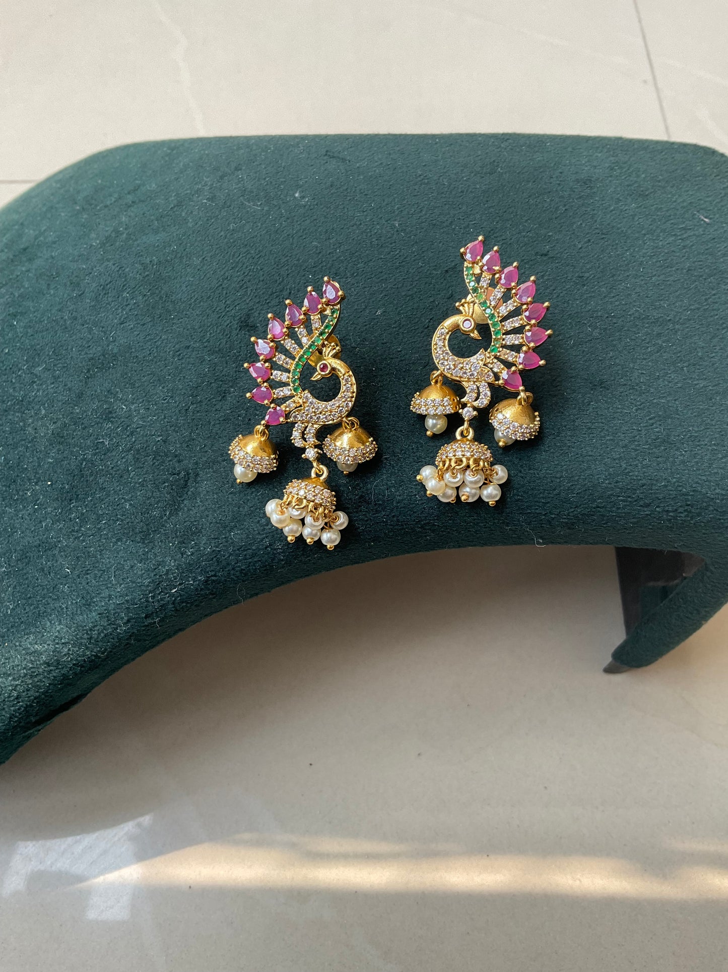 Peacock styled earrings