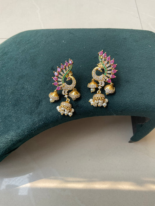 Peacock styled earrings