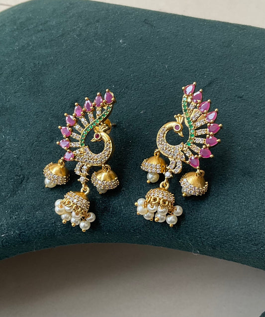 Peacock styled earrings