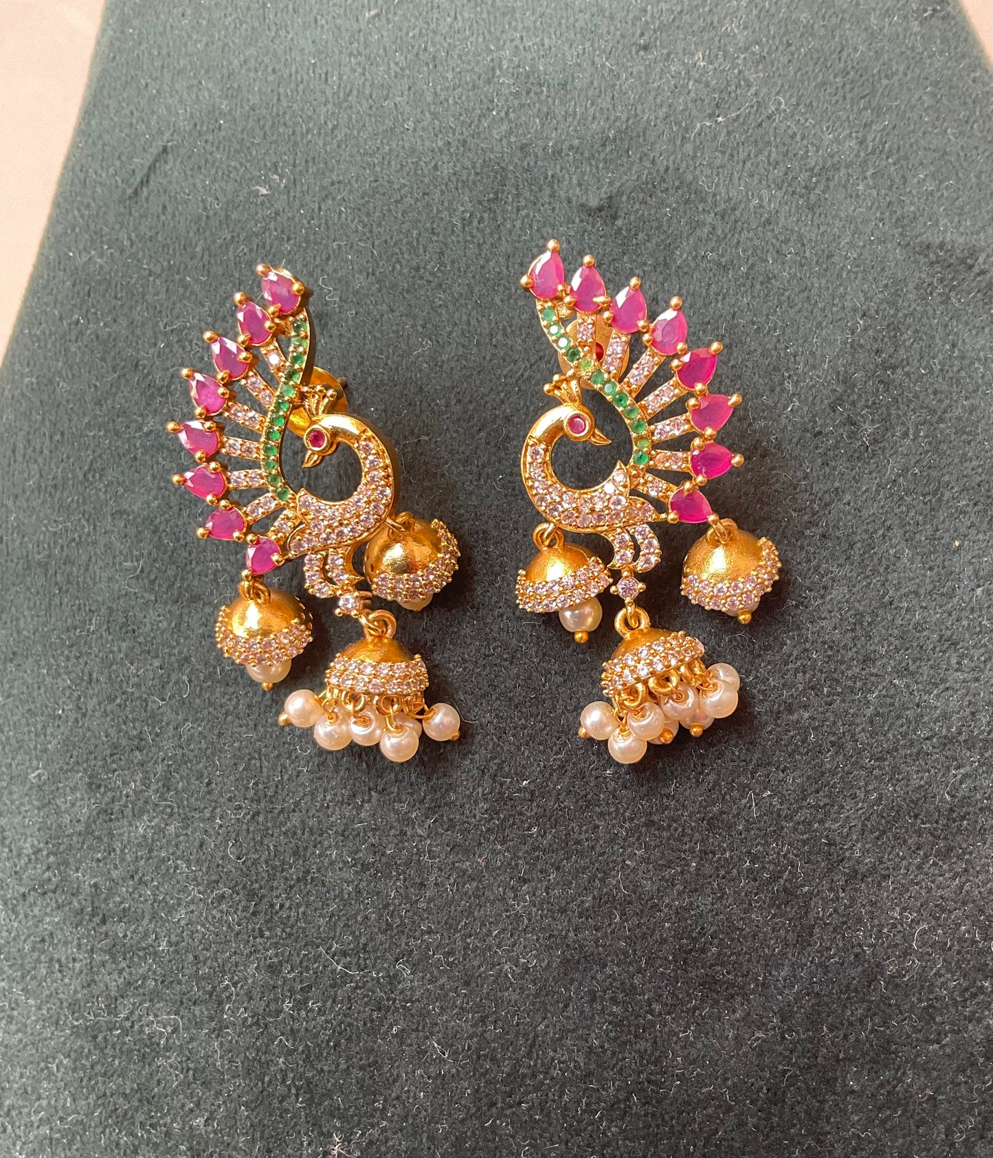 Peacock styled earrings
