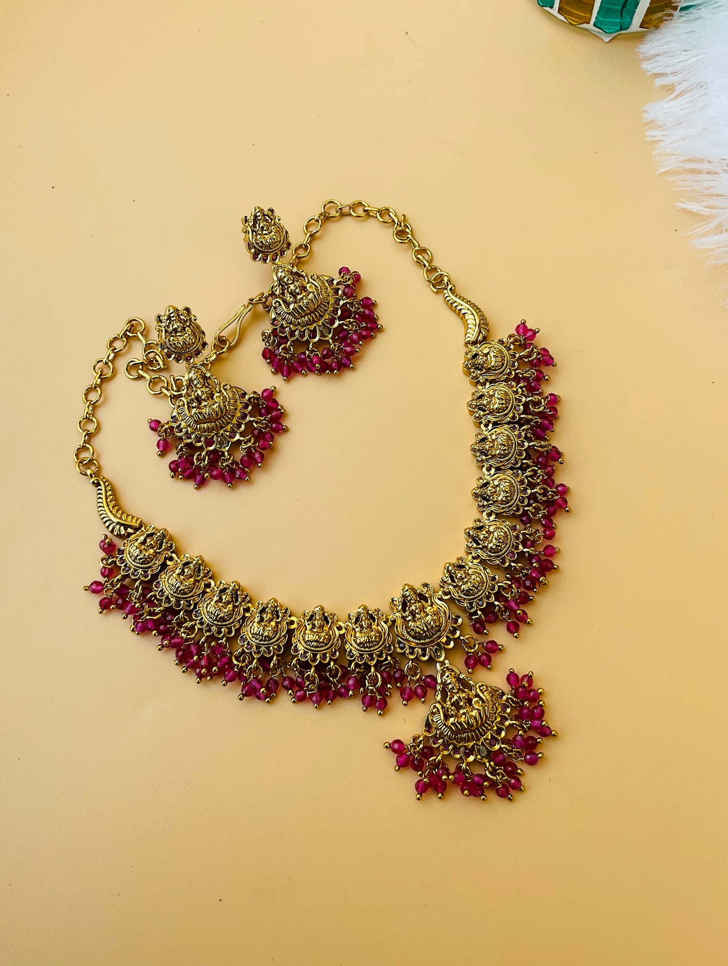 Lakshmi Devi beats necklace