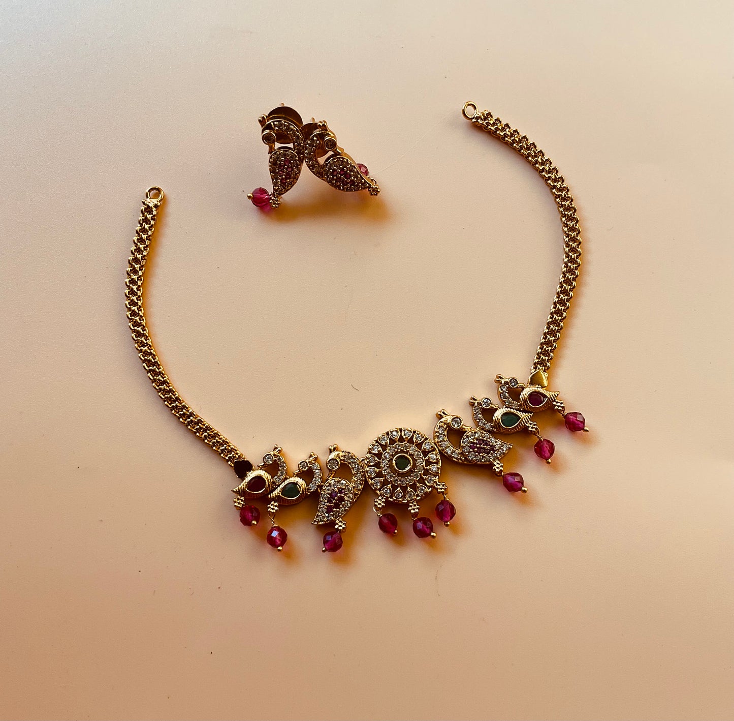 Hamsa Choker with earrings