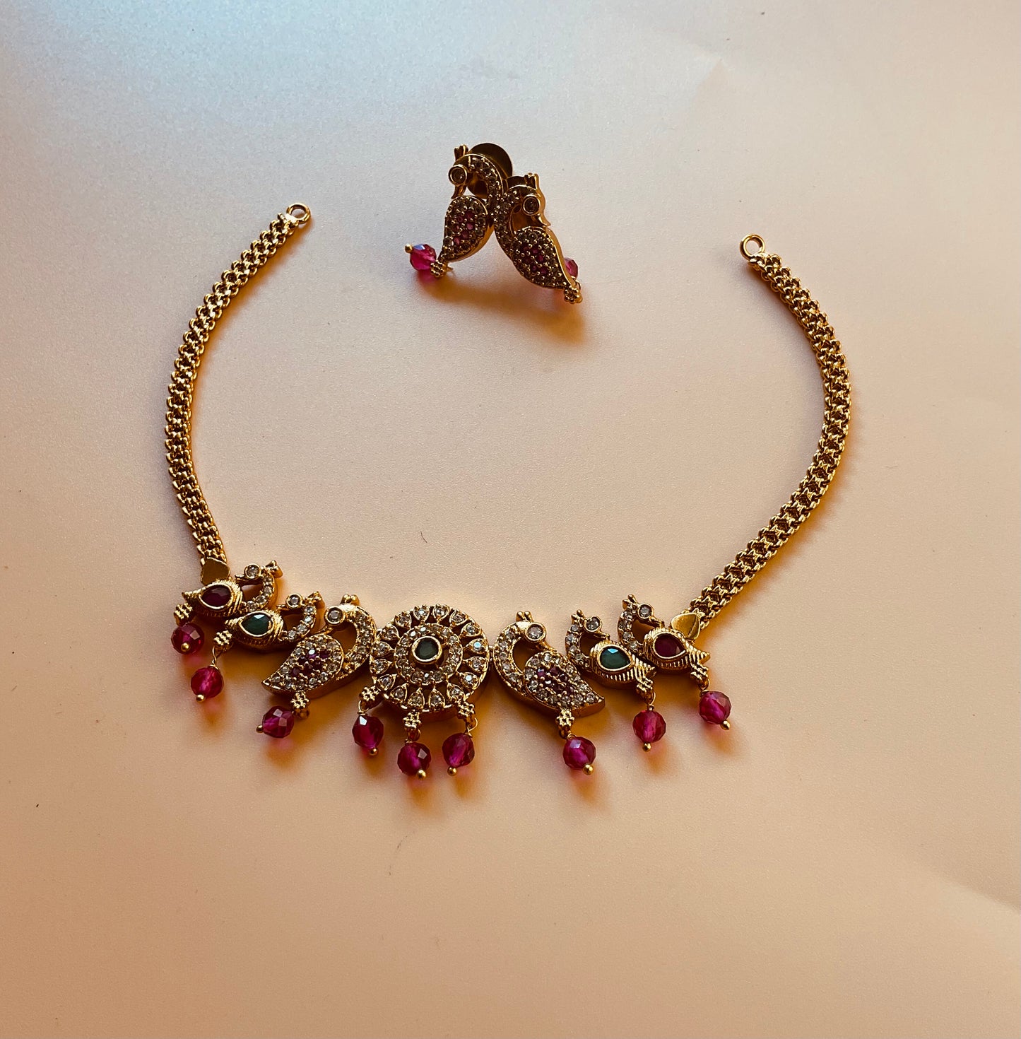 Hamsa Choker with earrings